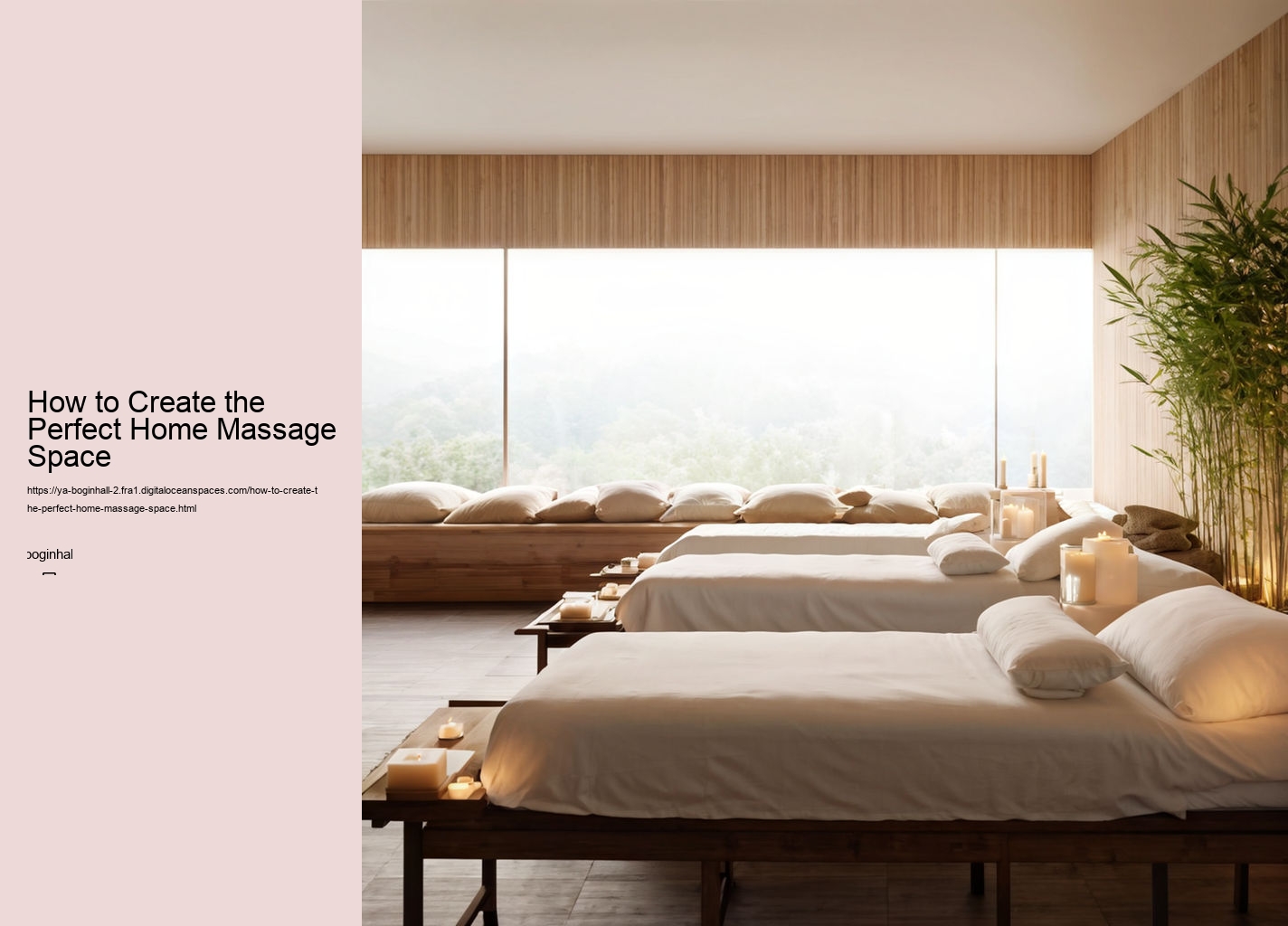 How to Create the Perfect Home Massage Space